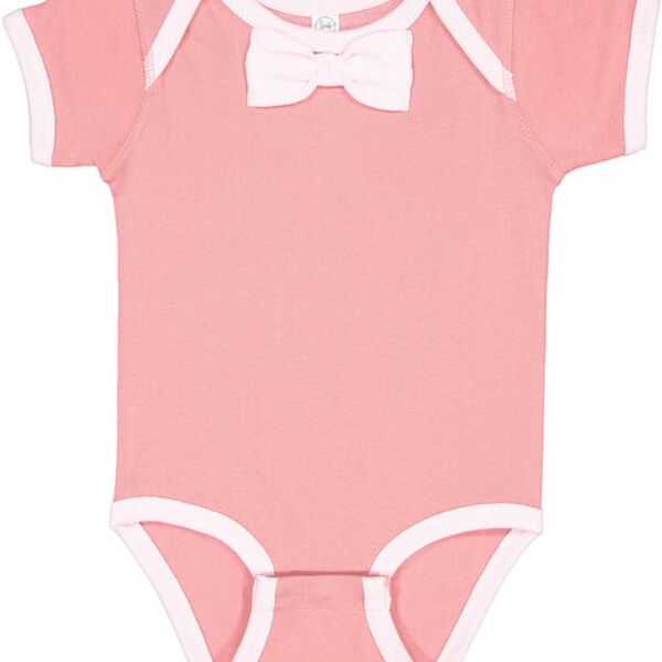Infant Baby Rib Bow Tie Bodysuit Thumbnail