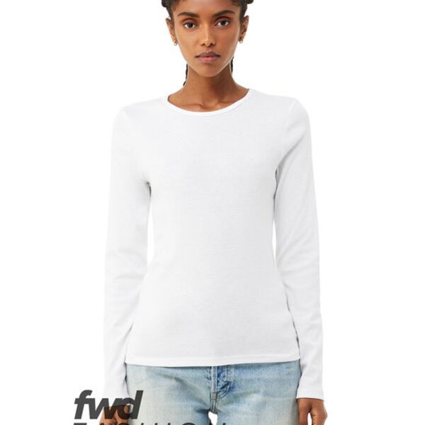 Ladies' Micro Ribbed Long-Sleeve T-Shirt Thumbnail