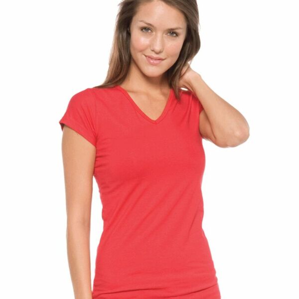 Juniors' V-Neck T-Shirt Thumbnail