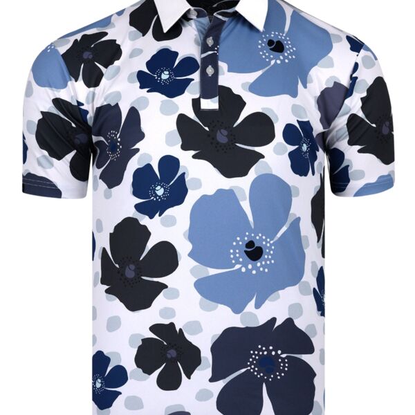 Men's Flower Printed Polo Thumbnail