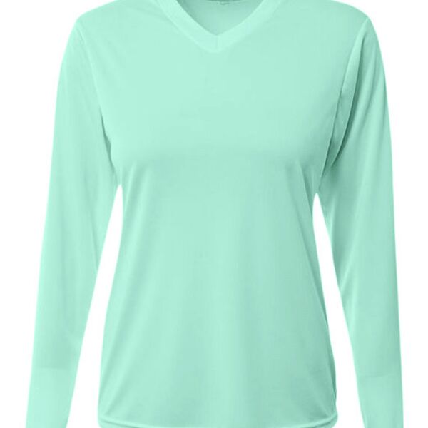 Ladies' Long-Sleeve Sprint V-Neck T-Shirt Thumbnail