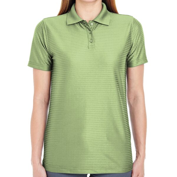 UltraClub Ladies' Cool & Dry Elite Tonal Stripe Performance Polo Thumbnail