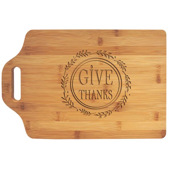 Bamboo Cutting Board with Handle (15"x10.25") Thumbnail